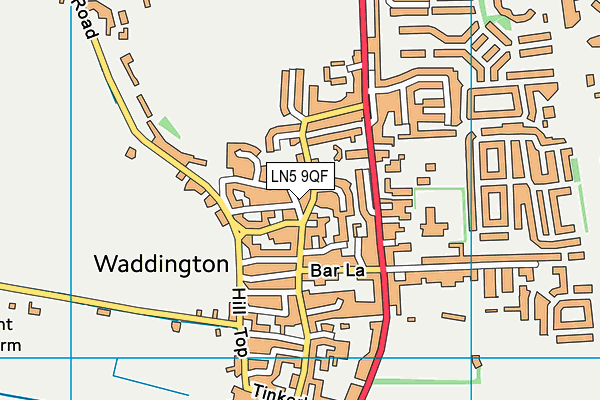 LN5 9QF map - OS VectorMap District (Ordnance Survey)