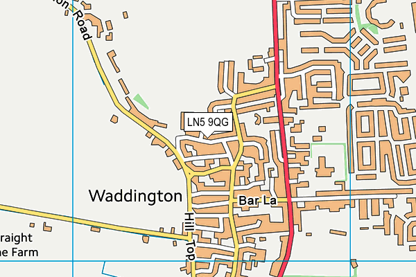 LN5 9QG map - OS VectorMap District (Ordnance Survey)