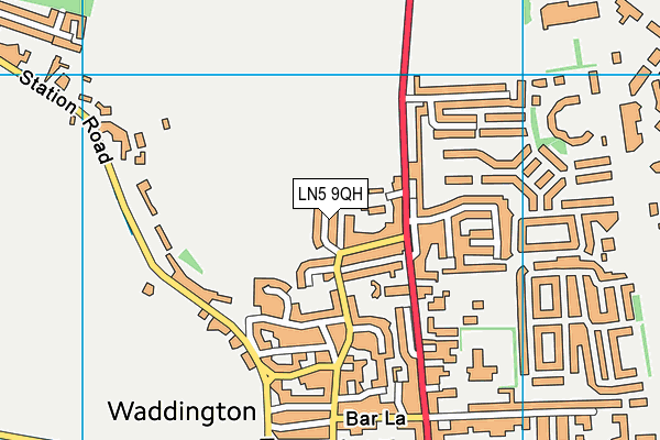 LN5 9QH map - OS VectorMap District (Ordnance Survey)