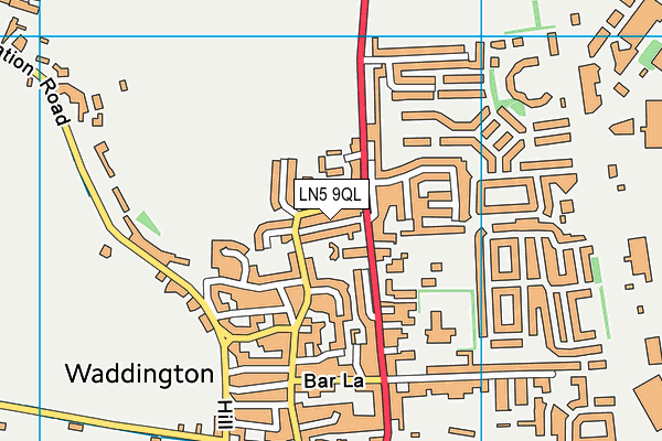 LN5 9QL map - OS VectorMap District (Ordnance Survey)