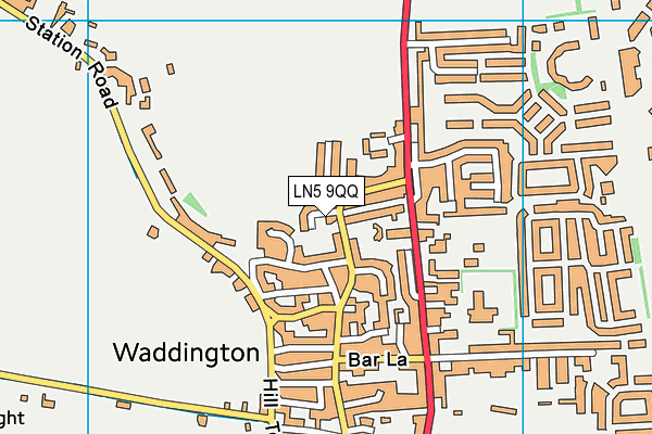 LN5 9QQ map - OS VectorMap District (Ordnance Survey)
