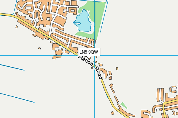 LN5 9QW map - OS VectorMap District (Ordnance Survey)