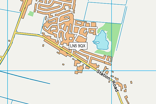 LN5 9QX map - OS VectorMap District (Ordnance Survey)