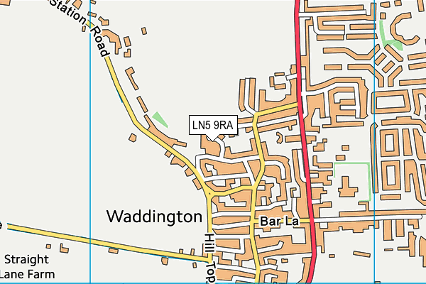 LN5 9RA map - OS VectorMap District (Ordnance Survey)