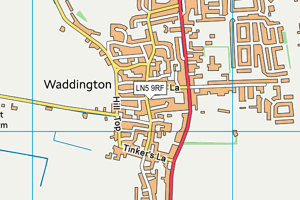 LN5 9RF map - OS VectorMap District (Ordnance Survey)