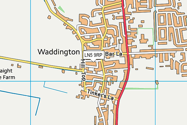 LN5 9RP map - OS VectorMap District (Ordnance Survey)