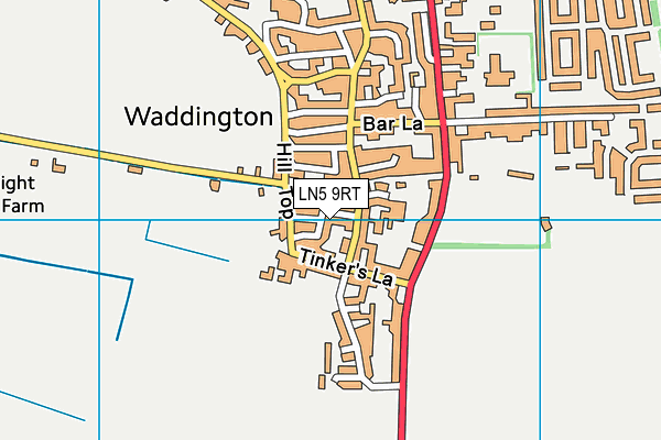 LN5 9RT map - OS VectorMap District (Ordnance Survey)