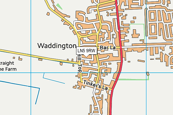 LN5 9RW map - OS VectorMap District (Ordnance Survey)
