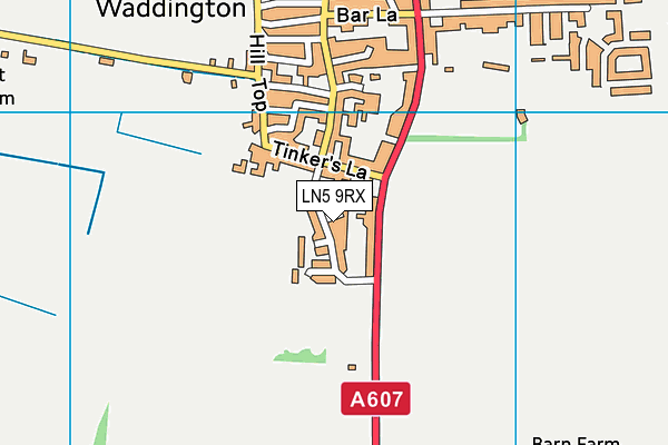 LN5 9RX map - OS VectorMap District (Ordnance Survey)