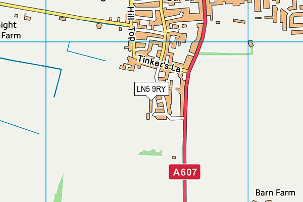 LN5 9RY map - OS VectorMap District (Ordnance Survey)