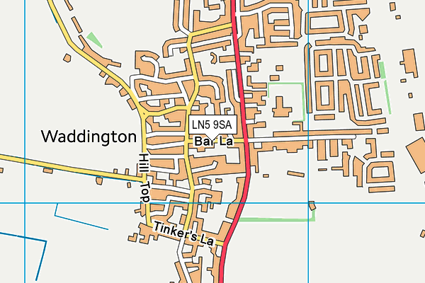 LN5 9SA map - OS VectorMap District (Ordnance Survey)