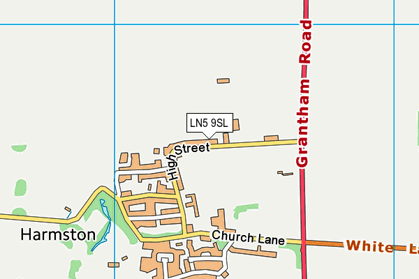 LN5 9SL map - OS VectorMap District (Ordnance Survey)