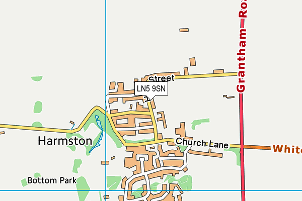 LN5 9SN map - OS VectorMap District (Ordnance Survey)