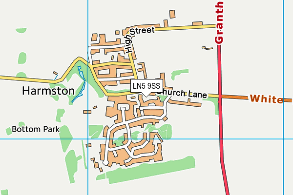 LN5 9SS map - OS VectorMap District (Ordnance Survey)