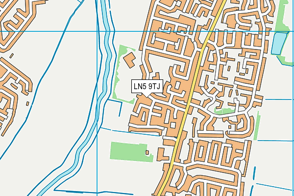 LN5 9TJ map - OS VectorMap District (Ordnance Survey)