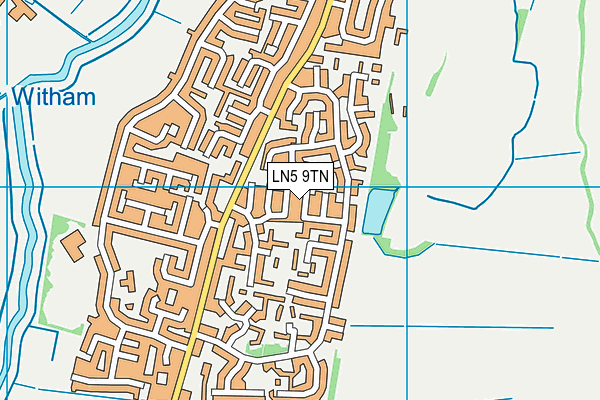 LN5 9TN map - OS VectorMap District (Ordnance Survey)