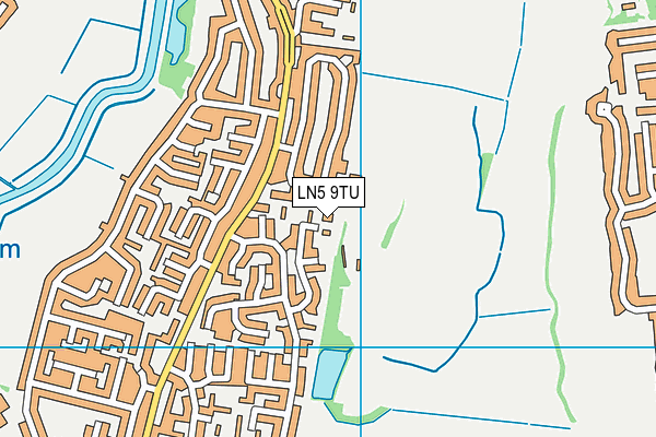 LN5 9TU map - OS VectorMap District (Ordnance Survey)