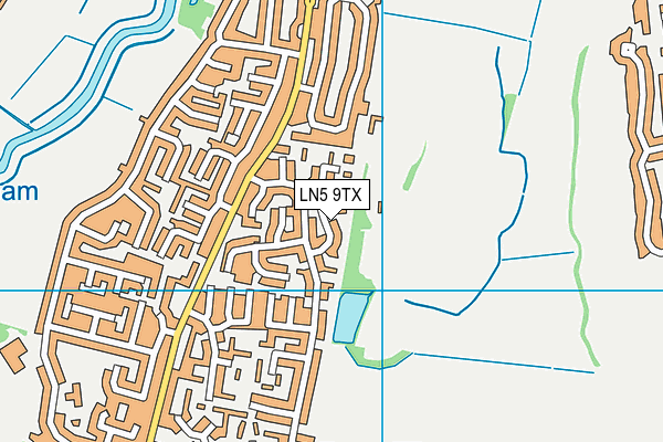 LN5 9TX map - OS VectorMap District (Ordnance Survey)