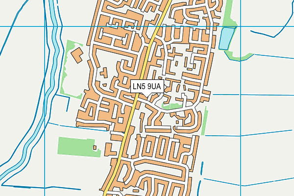 LN5 9UA map - OS VectorMap District (Ordnance Survey)