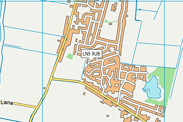 LN5 9UB map - OS VectorMap District (Ordnance Survey)