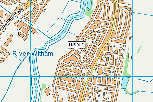 LN5 9UE map - OS VectorMap District (Ordnance Survey)