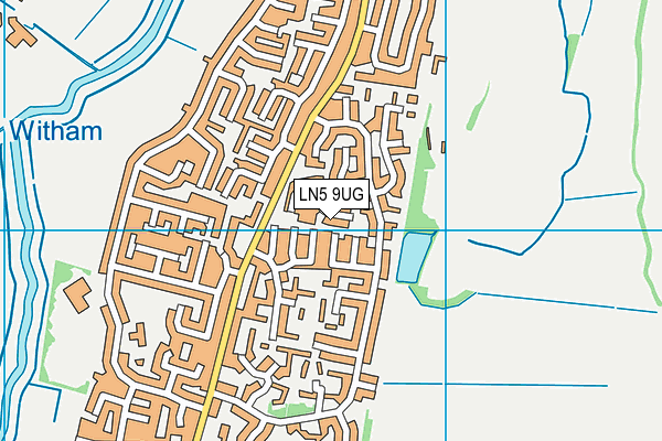 LN5 9UG map - OS VectorMap District (Ordnance Survey)