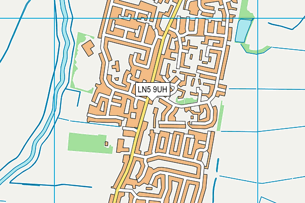 LN5 9UH map - OS VectorMap District (Ordnance Survey)