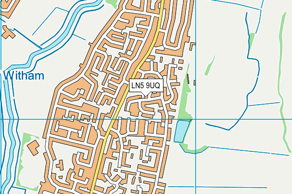 LN5 9UQ map - OS VectorMap District (Ordnance Survey)