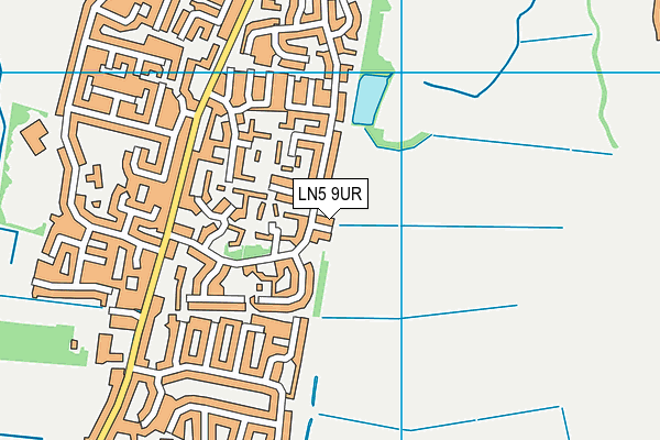 LN5 9UR map - OS VectorMap District (Ordnance Survey)