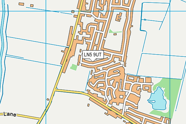 LN5 9UT map - OS VectorMap District (Ordnance Survey)