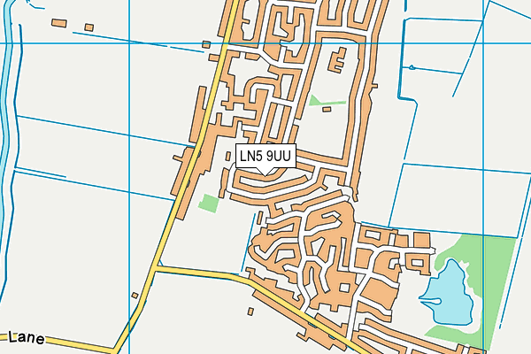 LN5 9UU map - OS VectorMap District (Ordnance Survey)