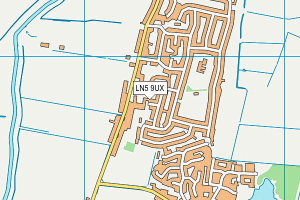 LN5 9UX map - OS VectorMap District (Ordnance Survey)
