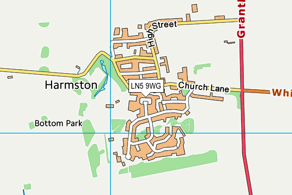 LN5 9WG map - OS VectorMap District (Ordnance Survey)