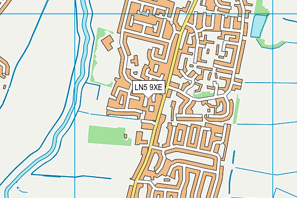 LN5 9XE map - OS VectorMap District (Ordnance Survey)
