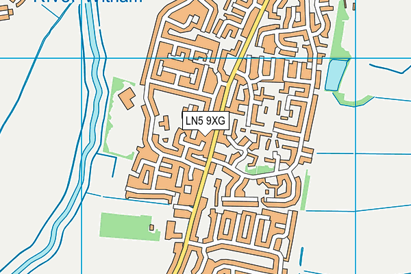 LN5 9XG map - OS VectorMap District (Ordnance Survey)