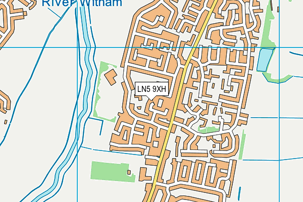 LN5 9XH map - OS VectorMap District (Ordnance Survey)