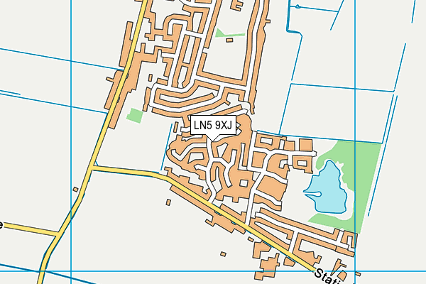 LN5 9XJ map - OS VectorMap District (Ordnance Survey)