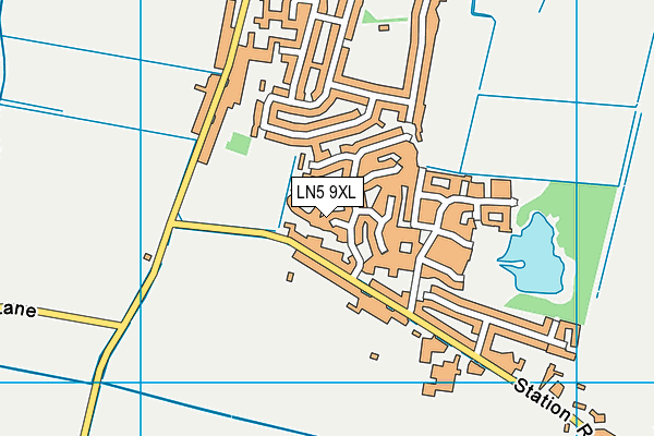 LN5 9XL map - OS VectorMap District (Ordnance Survey)