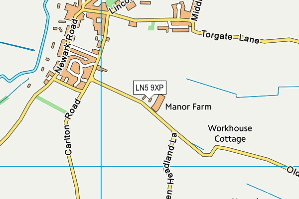 LN5 9XP map - OS VectorMap District (Ordnance Survey)