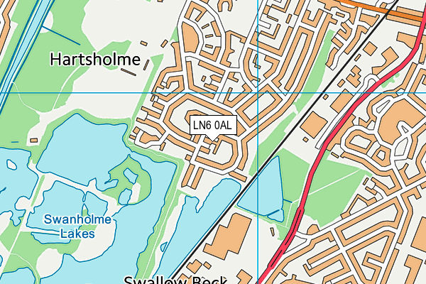 LN6 0AL map - OS VectorMap District (Ordnance Survey)