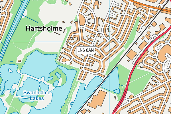 LN6 0AN map - OS VectorMap District (Ordnance Survey)