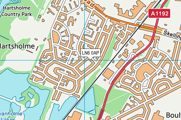 LN6 0AP map - OS VectorMap District (Ordnance Survey)