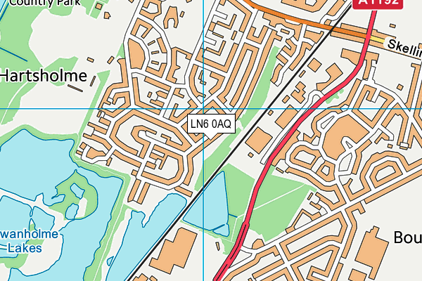 LN6 0AQ map - OS VectorMap District (Ordnance Survey)