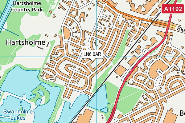 LN6 0AR map - OS VectorMap District (Ordnance Survey)
