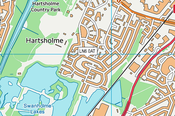 LN6 0AT map - OS VectorMap District (Ordnance Survey)