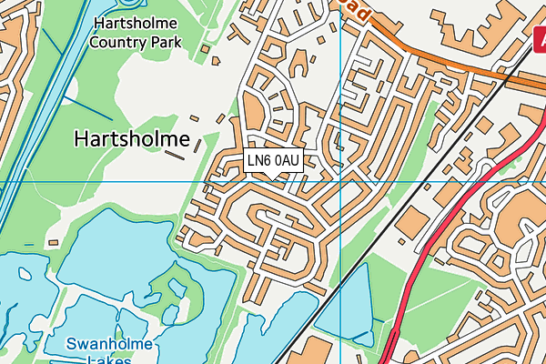 LN6 0AU map - OS VectorMap District (Ordnance Survey)