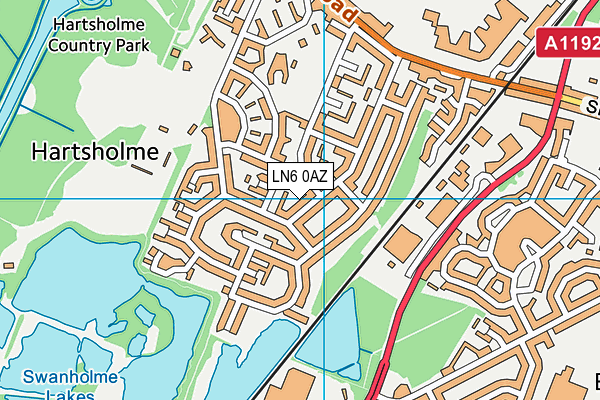 LN6 0AZ map - OS VectorMap District (Ordnance Survey)