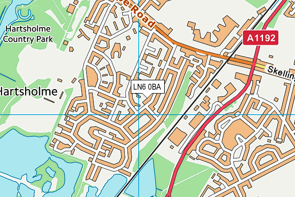 LN6 0BA map - OS VectorMap District (Ordnance Survey)