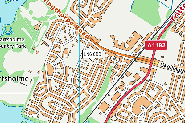 LN6 0BB map - OS VectorMap District (Ordnance Survey)