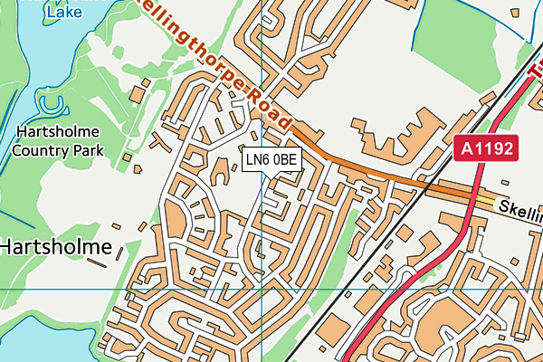 LN6 0BE map - OS VectorMap District (Ordnance Survey)